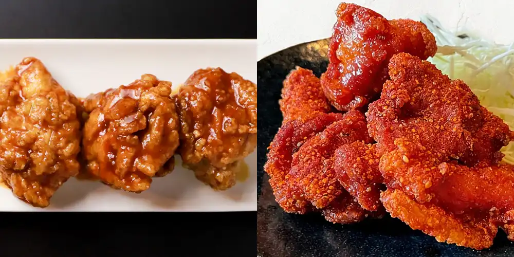 「BBQフライドチキン」と「レッドホットフライドチキン」（写真）