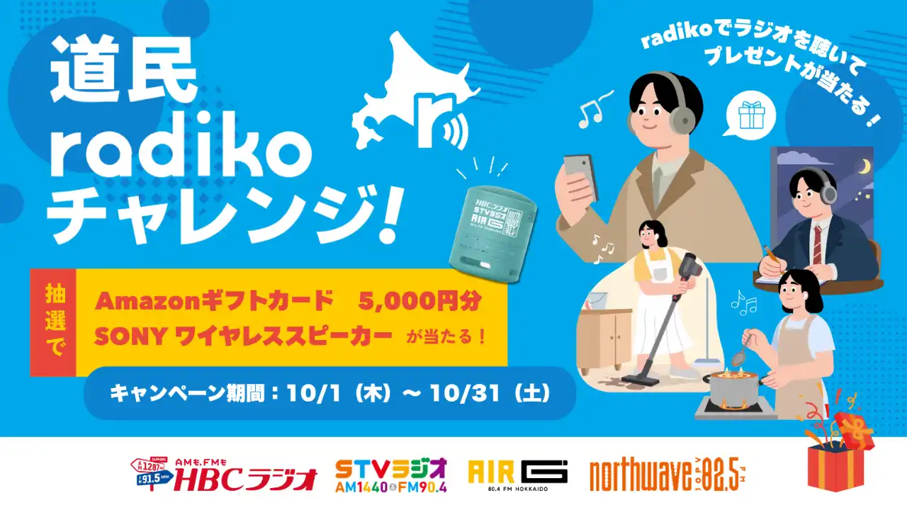 北海道民放ラジオ4局合同キャンペーン「道民radikoチャレンジ！」