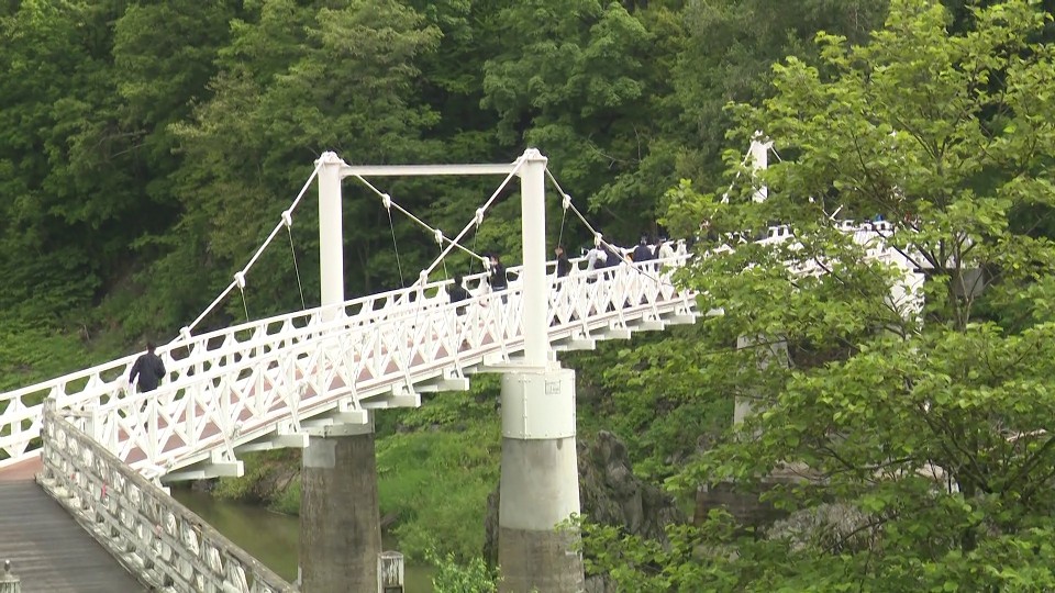 当時17歳の女子高校生が転落死した神居古潭の橋（北海道旭川市）