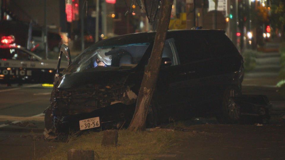 事故現場（３日夜　北海道石狩市）