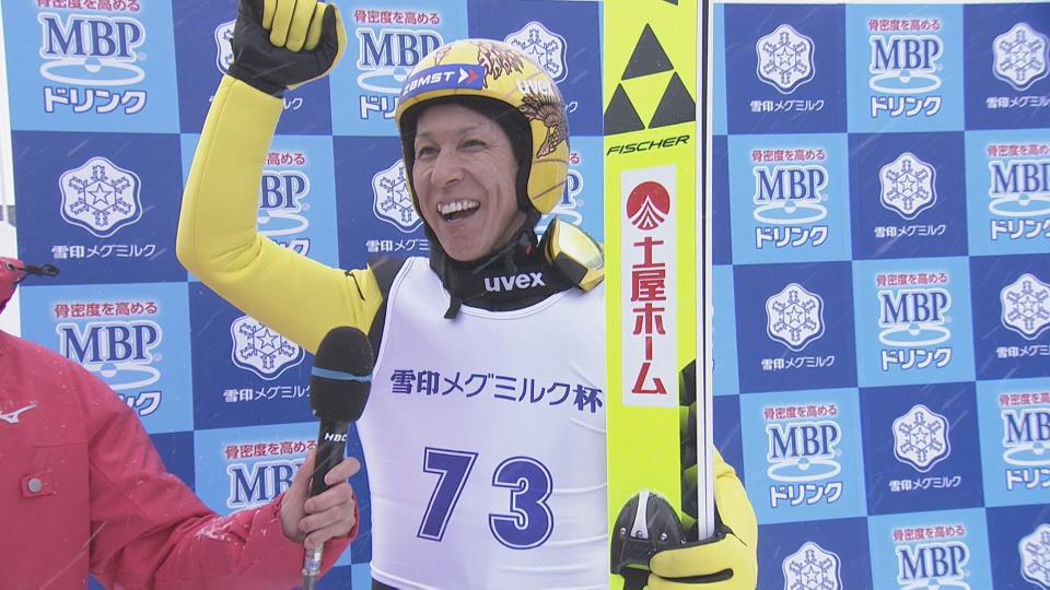 優勝した葛西紀明選手（土屋ホーム）