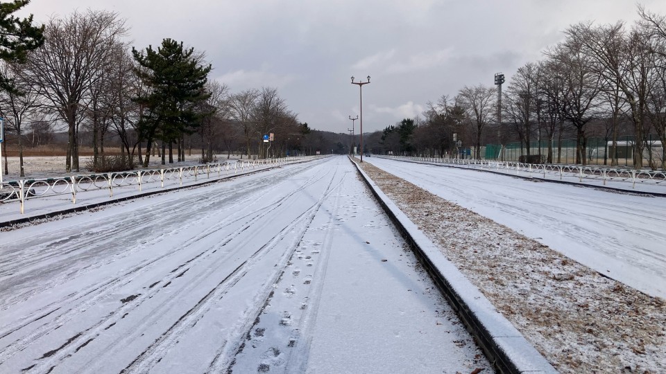 事故現場（20日午前　北海道苫小牧市）