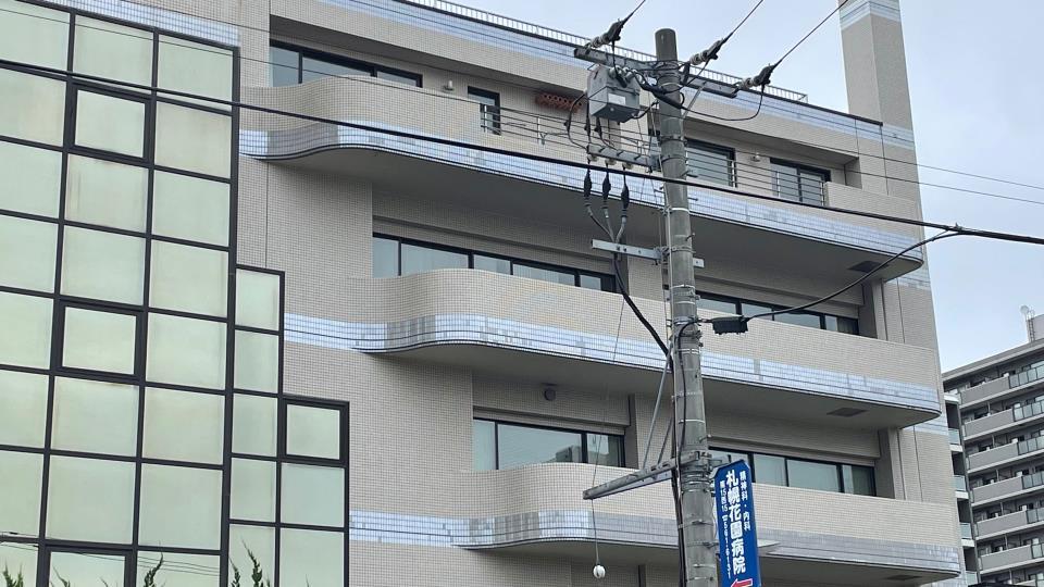 事件があった病院（4日午前　札幌市中央区）