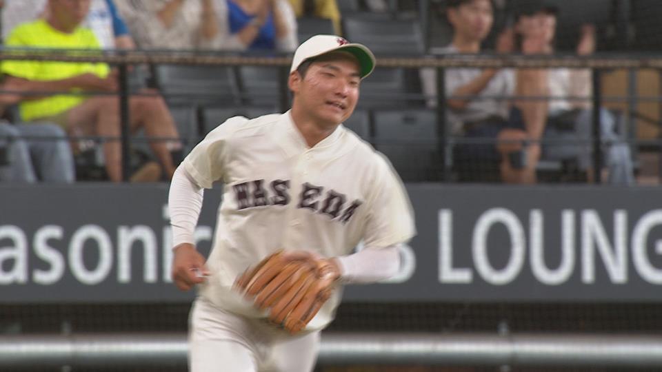 ファイターズがドラフト5位指名した早大の山縣秀内野手